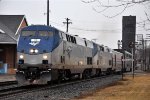 Eastbound "Empire Builder" comes off the bridge